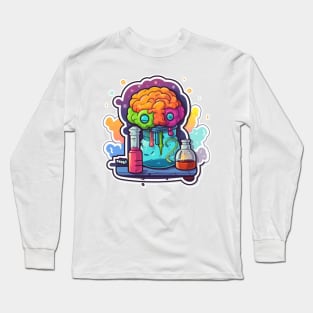 Think Outside The Box With Brain Art Long Sleeve T-Shirt